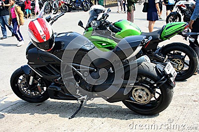 Bigbikes stop altogether at Udonthani. Editorial Stock Photo